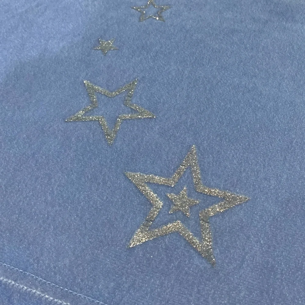 Baby Blue Y2K Tank Top with Silver Stars - Picture 4 of 6